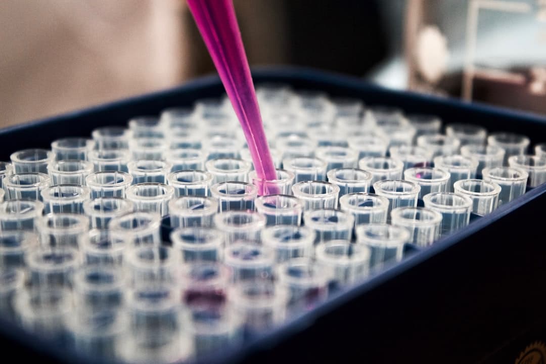 Refill of liquid on laboratory test tubes