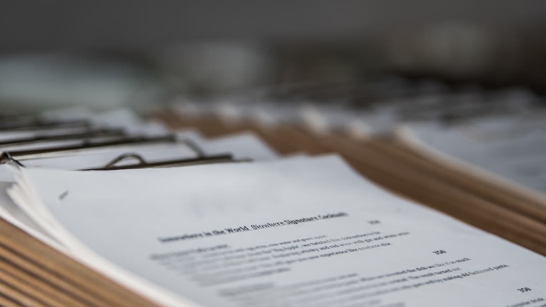 A document on white paper